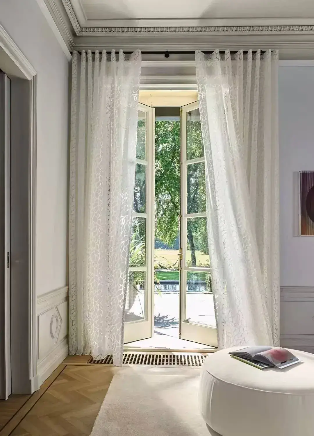 Sheer and lined curtain combination