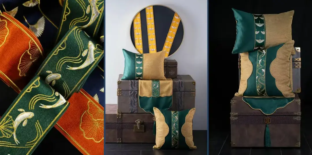 Decorative cushion, braid, fringe and tassel specification boards