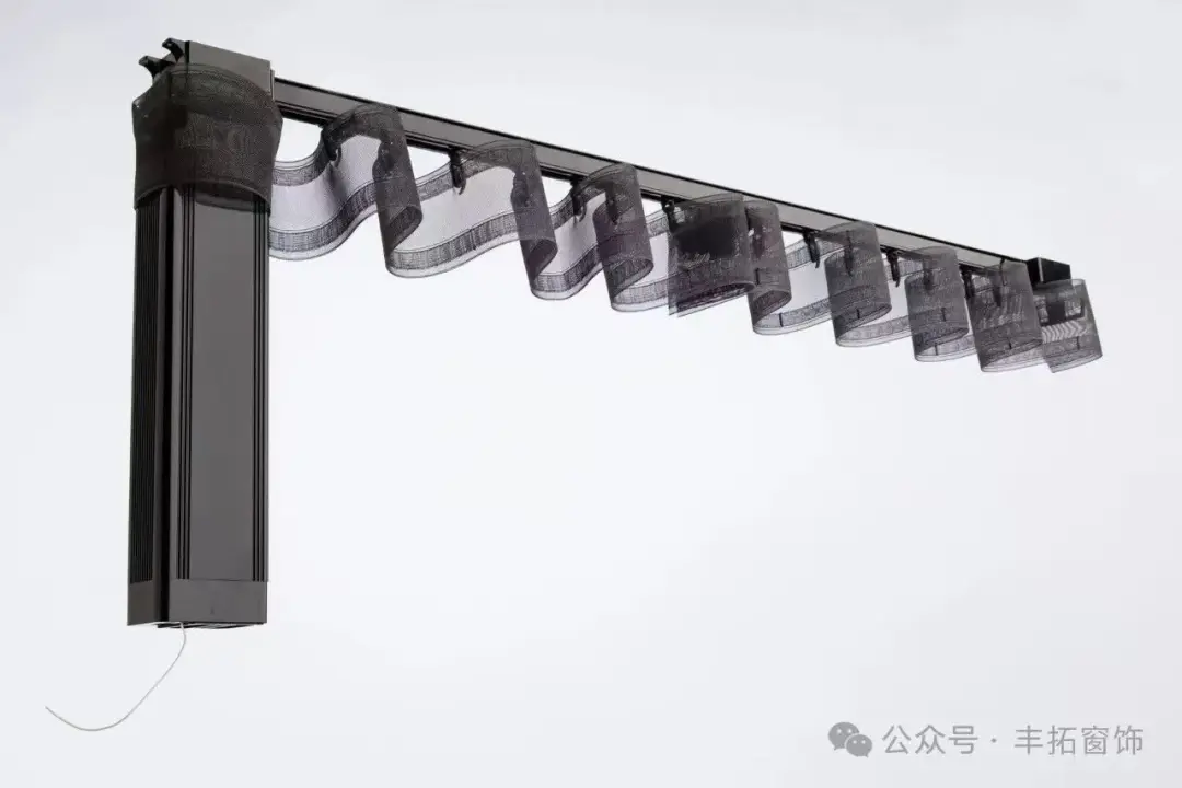 powered curtain track assembly