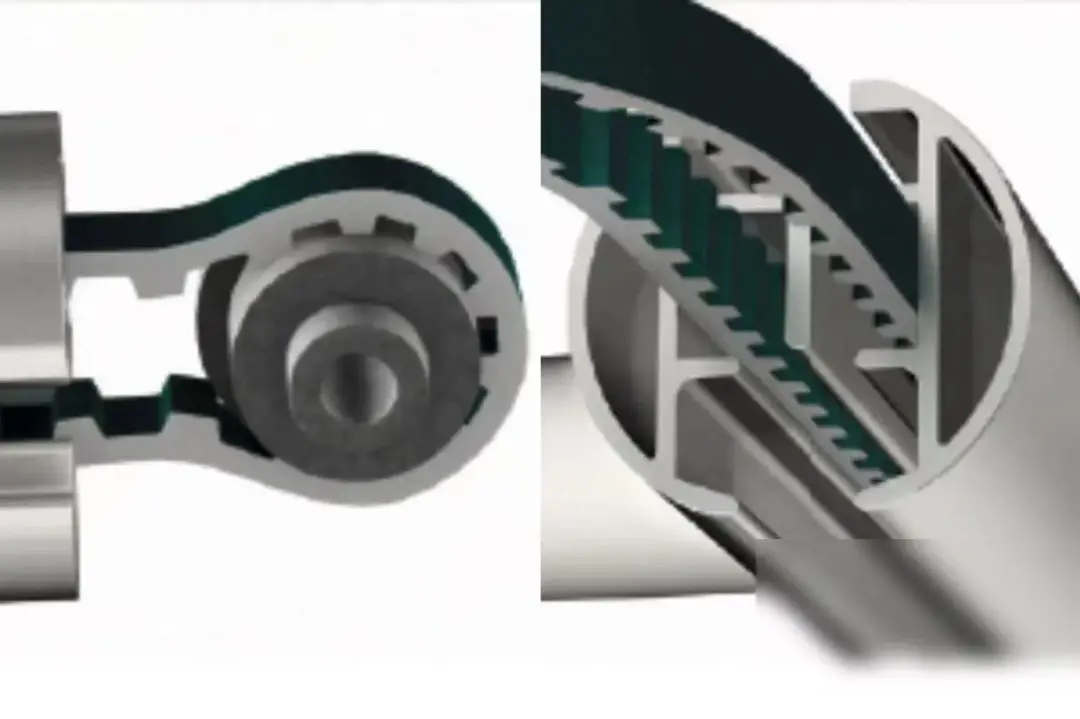 Close view of a blind drive component