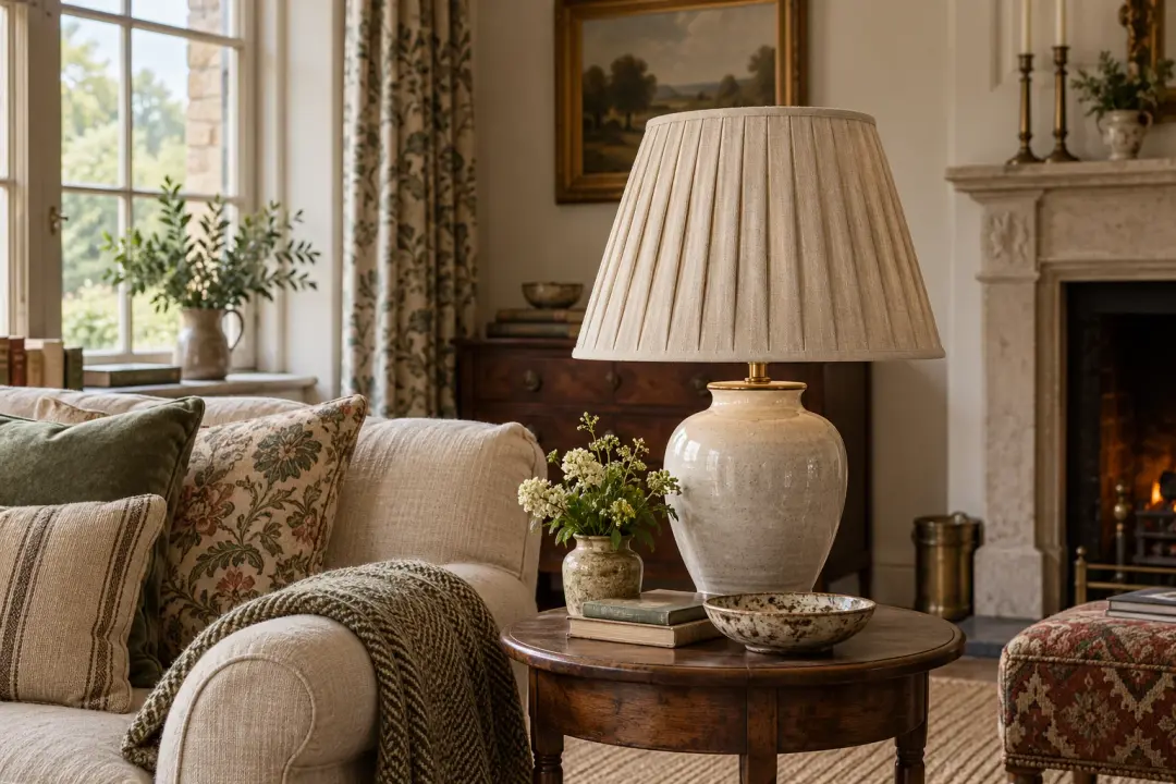 Custom fabric lampshades made for the trade